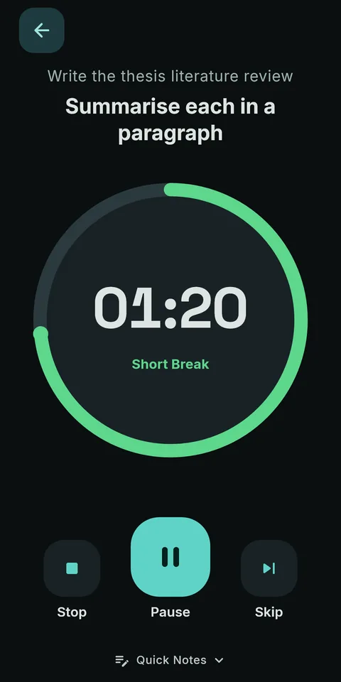 A short break counting down